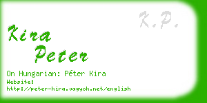 kira peter business card